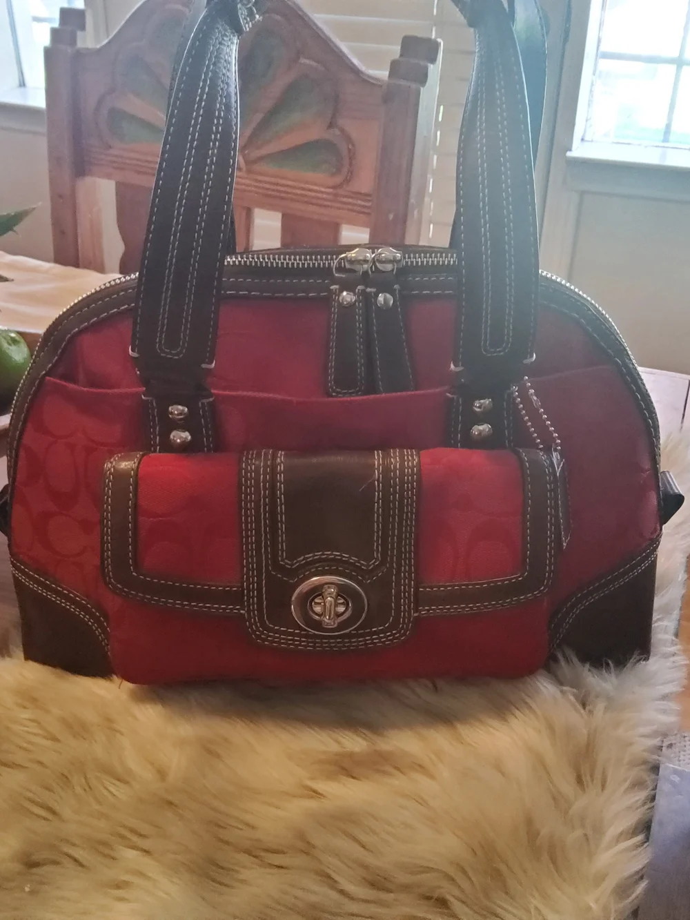 Authentic Vintage Hampton Signature Domed Satchel Beyond EUC